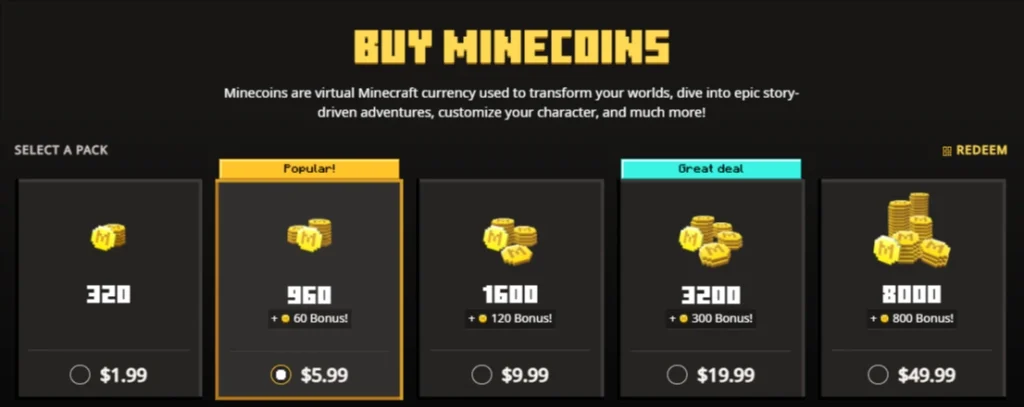 Mine Coin in Minecraft